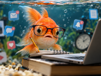 Il pesce rosso ci guarda e prende appunti.