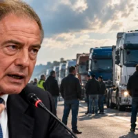 Il Ministro Urso minaccia con il carcere i camionisti che scioperano