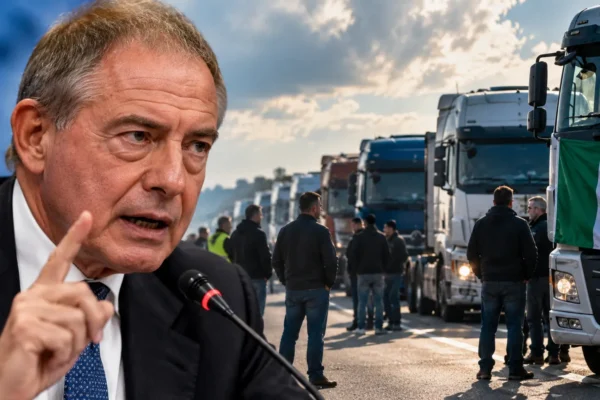 Il Ministro Urso minaccia con il carcere i camionisti che scioperano